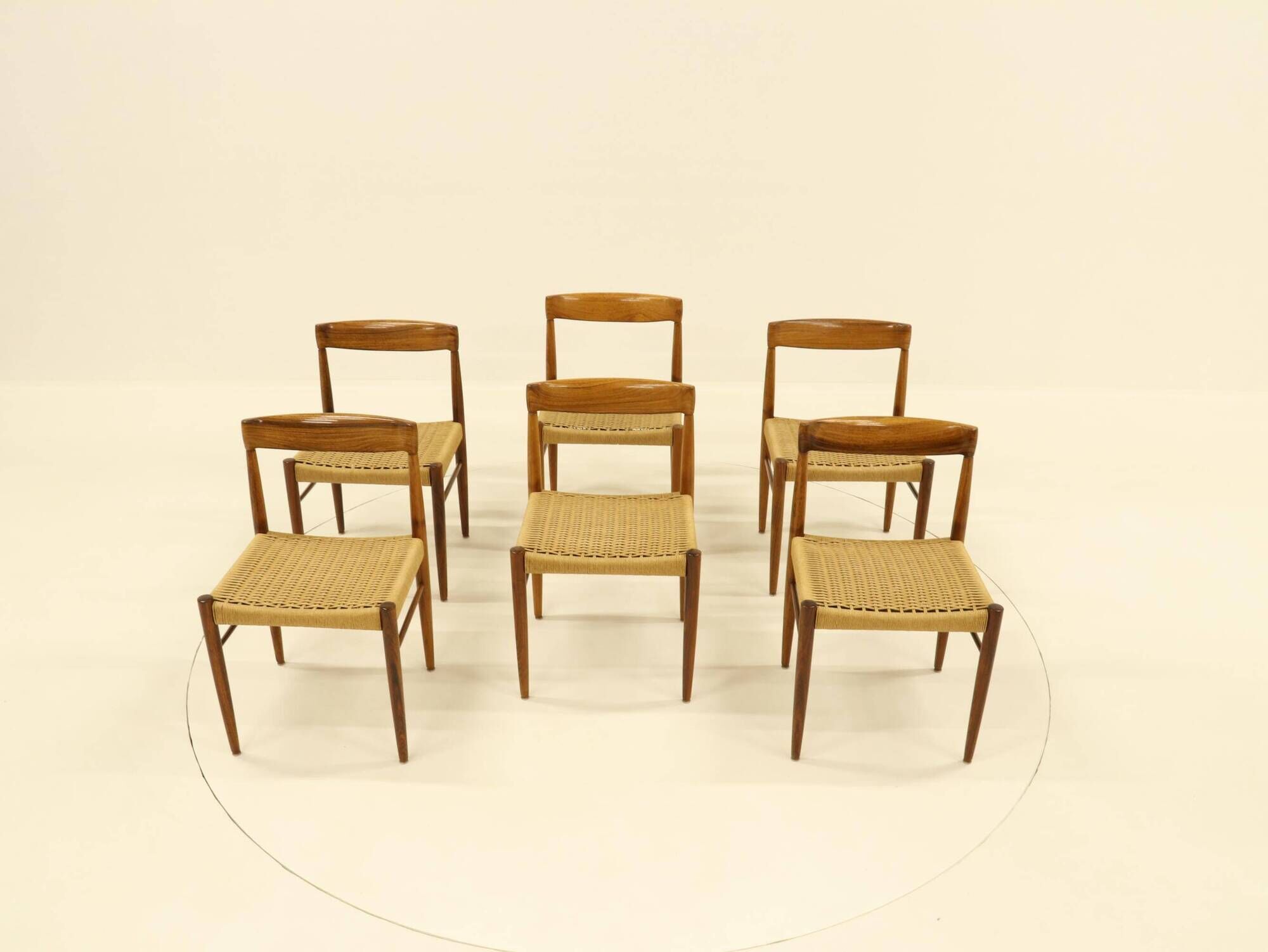 Set of 6 Rosewood Dining Chairs by H.W.Klein for Bramin, Denmark, 1960s