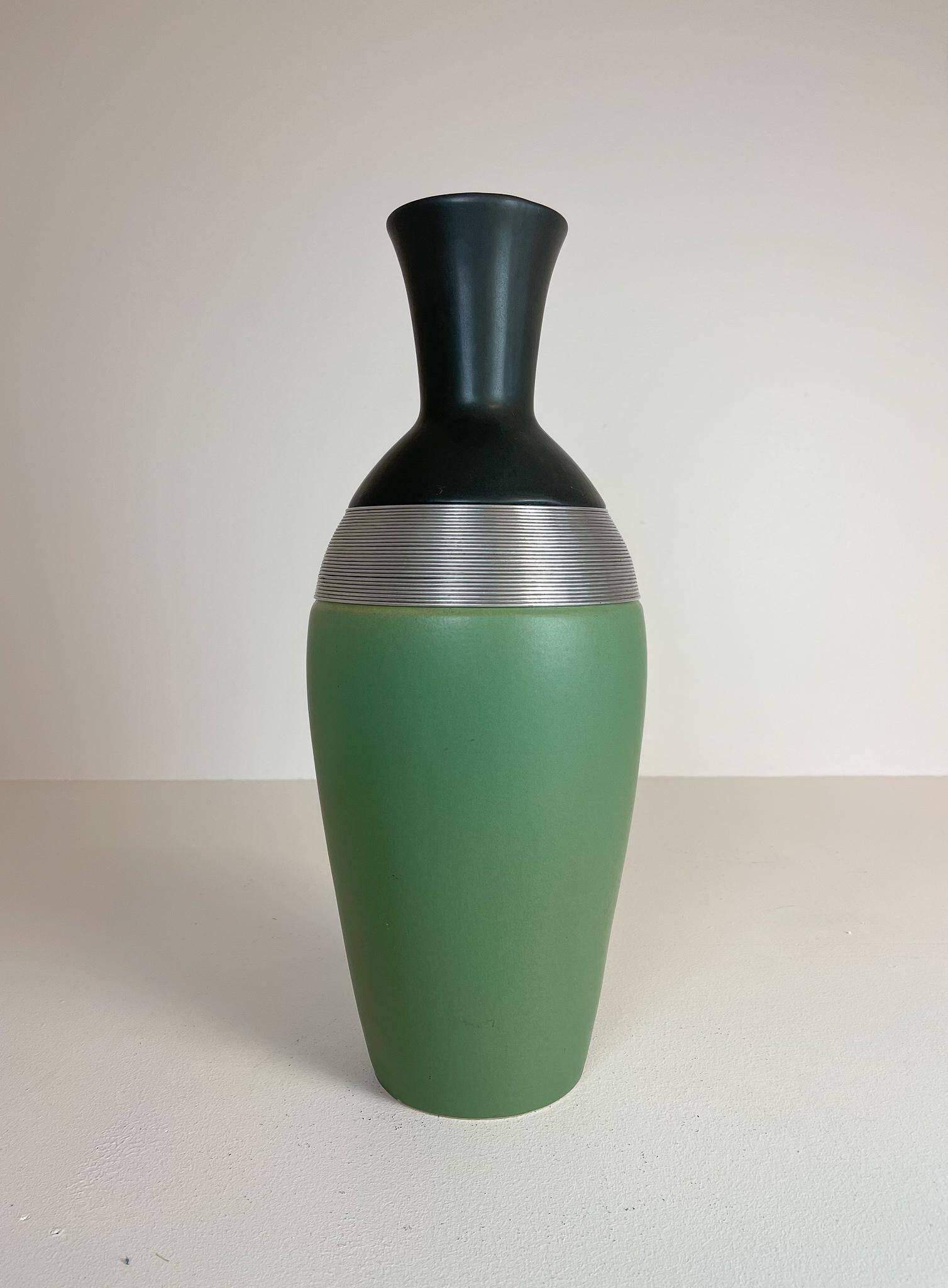 Large Art Deco style pedestal vase, Sweden, 1970s