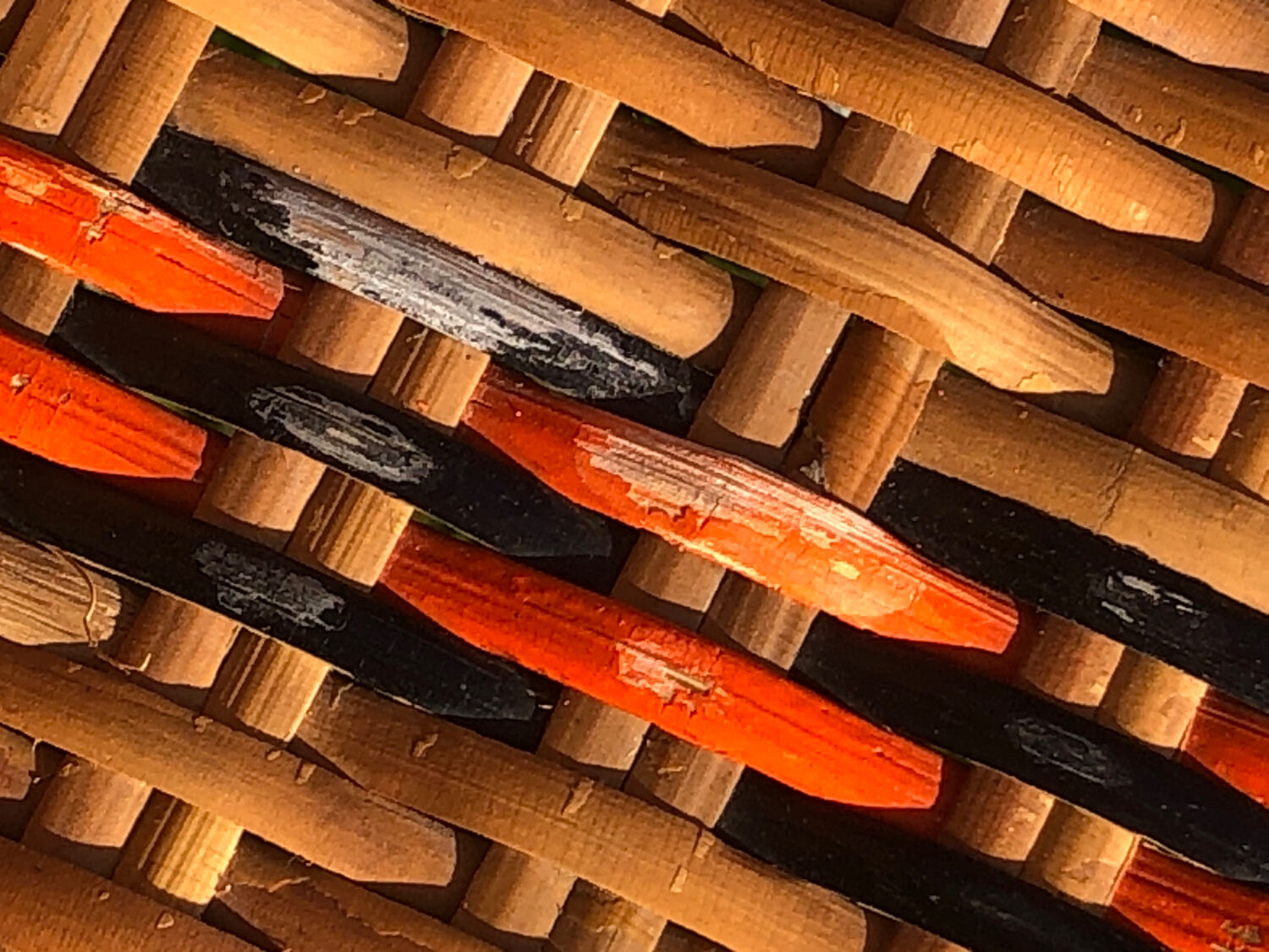 Rattan and wicker deck chair