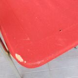 Pair vintage red velvet armchairs 50/60 years