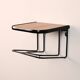 Hanging nightstand with black details