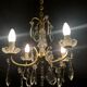 Lustre 4 lights bronze and crystal