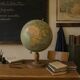 Globe vintage 1950 terrestre Girard et Barrère et Thomas - 46 cm
