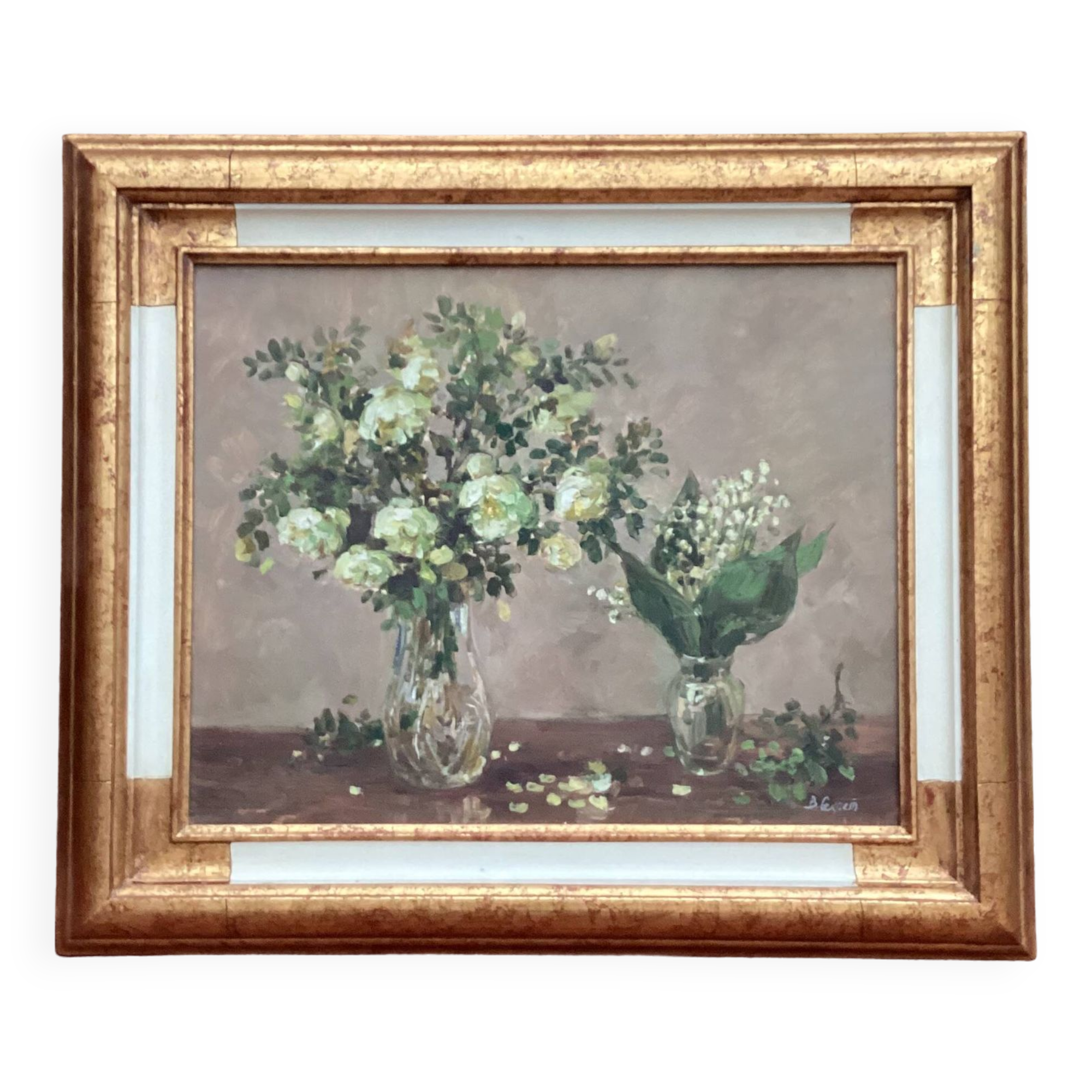Painting signed Oil on canvas dimension: height -58 cm- width -66.5cm-