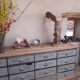 Industrial sideboard with 16 drawers