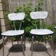Set of 2 formica chairs type marble + 1 stool