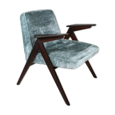 Fauteuil lapin bleu clair par józef chierowski, années 1970