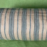 Striped linen cushion