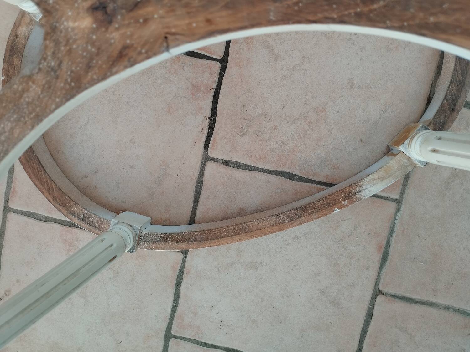 Antique Louis XVI style coffee table with marble top