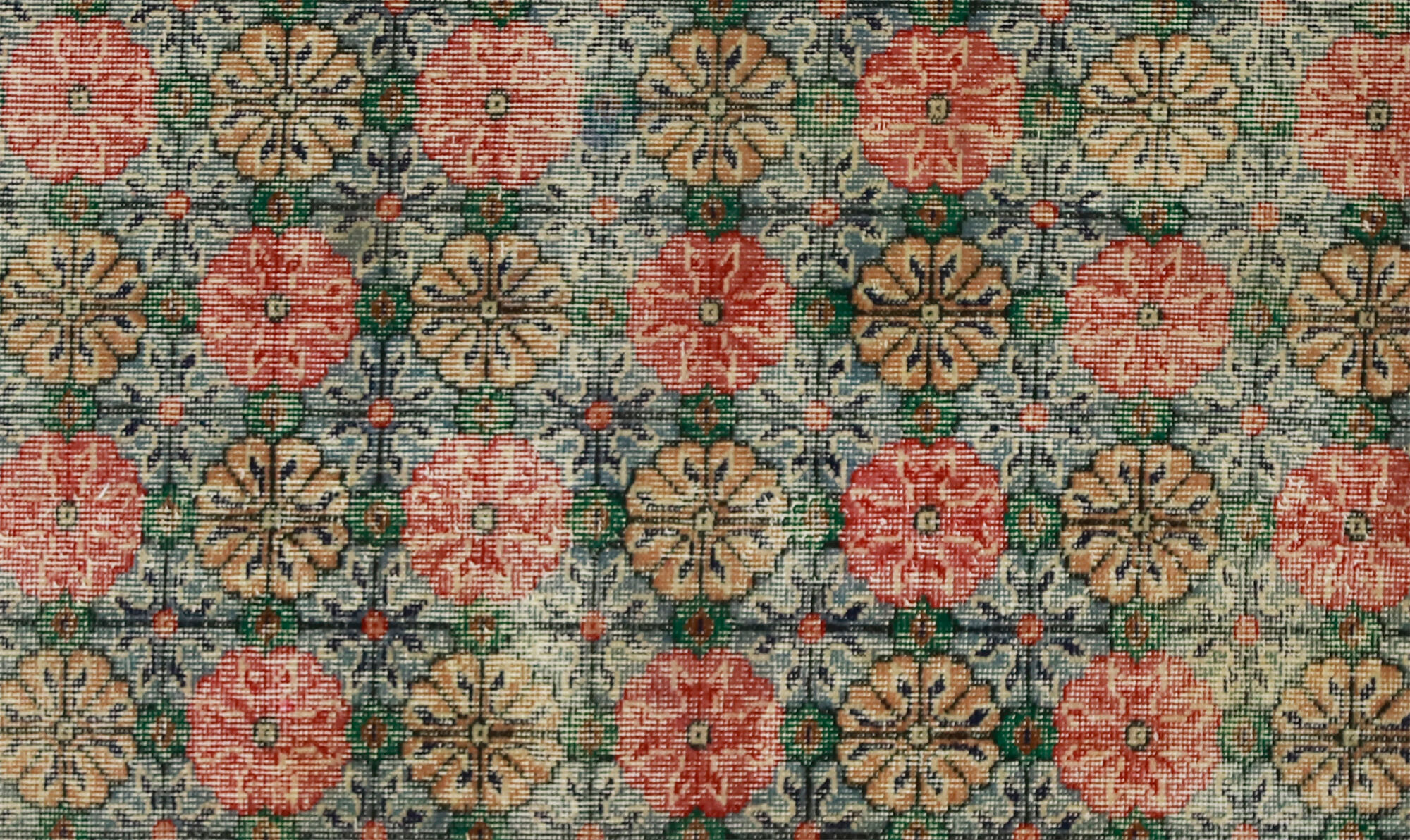 Anatolian handmade vintage rug 212 cm x 124 cm