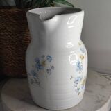 Flowered porcelain pitcher