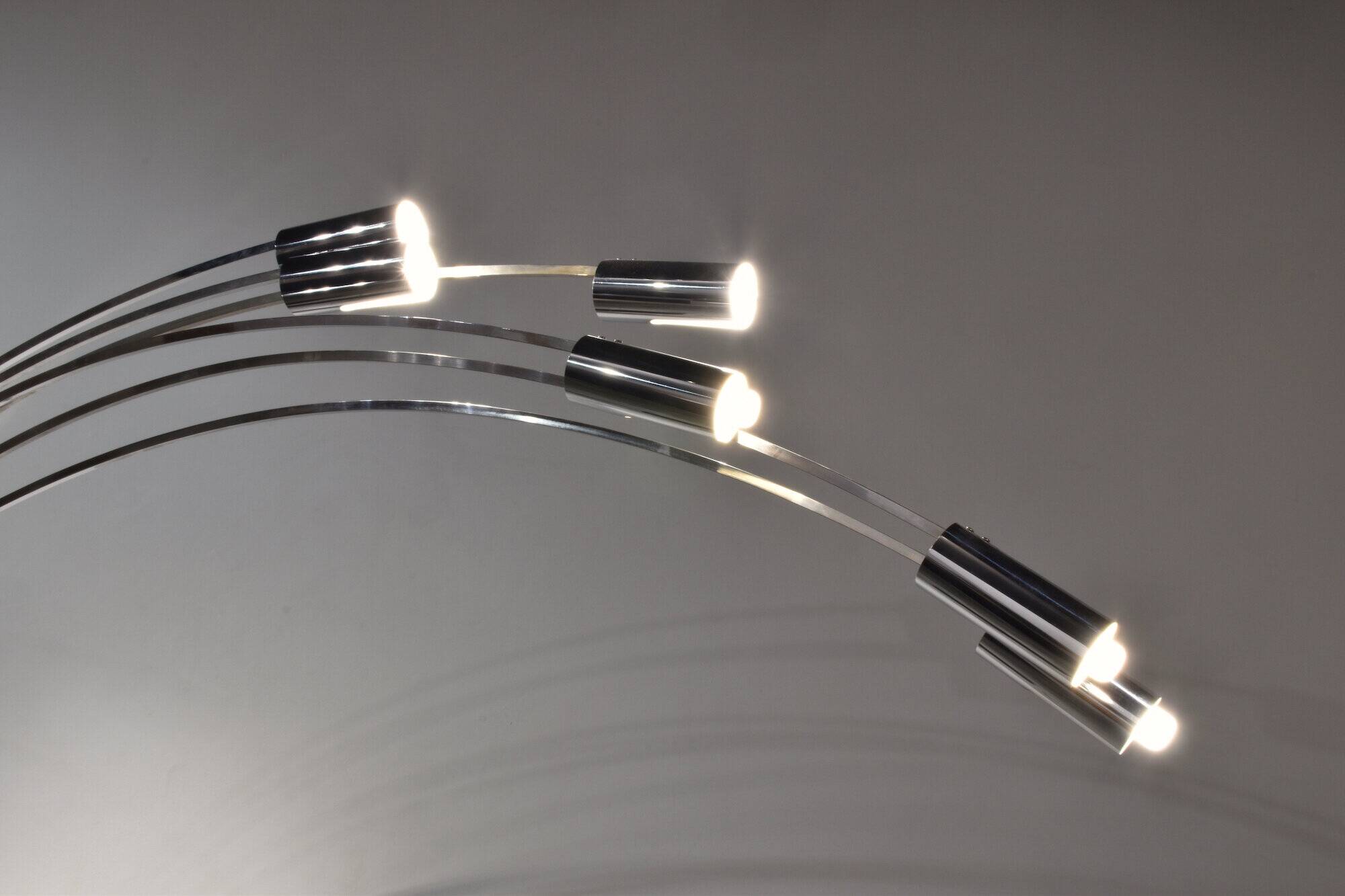 Vintage Floor Lamp • Arc • Beltrami & Gencarelli • Ricerca New Design • Chromed Metal • 1970