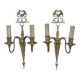 Pair of wall lights in brass and gilded bronze, Arnold Montrose Ltd, Lo