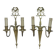 Pair of wall lights in brass and gilded bronze, Arnold Montrose Ltd, Lo