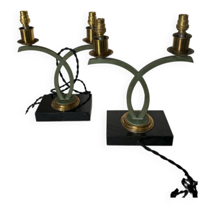 Paire de lampes art déco