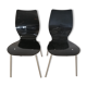 Paire de chaises en plexiglas fumé