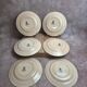 Set of 6 antique flat plates Gien – Terre de Fer – Bengal model