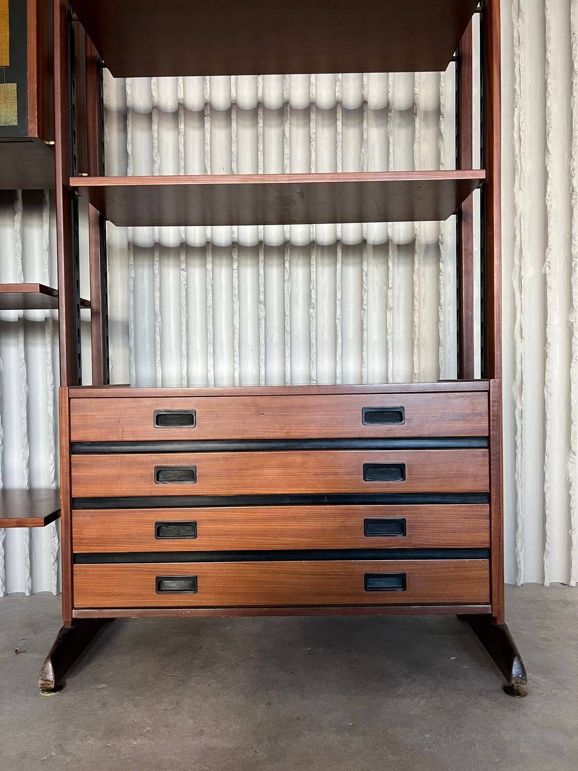 Mid-Century Italian Teak Wall Unit
