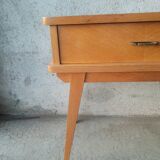 Vintage wooden compass foot bedside table