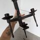 Wrought iron candle holders 1900 brutalist sconces