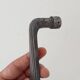 Antique Art Deco door handle in solid aluminium