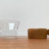 Mid-century wooden tea glasses, 1960s, set of 5