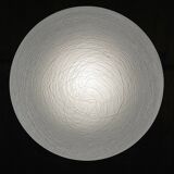 Large vintage Murano glass lamp, swirling Italian design, 1970s.