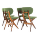 Set of 4 AwA Scissor Chairs - teak mid century modern - new upholstery