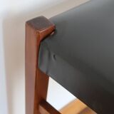 Pair of Scandinavian chairs skaï black