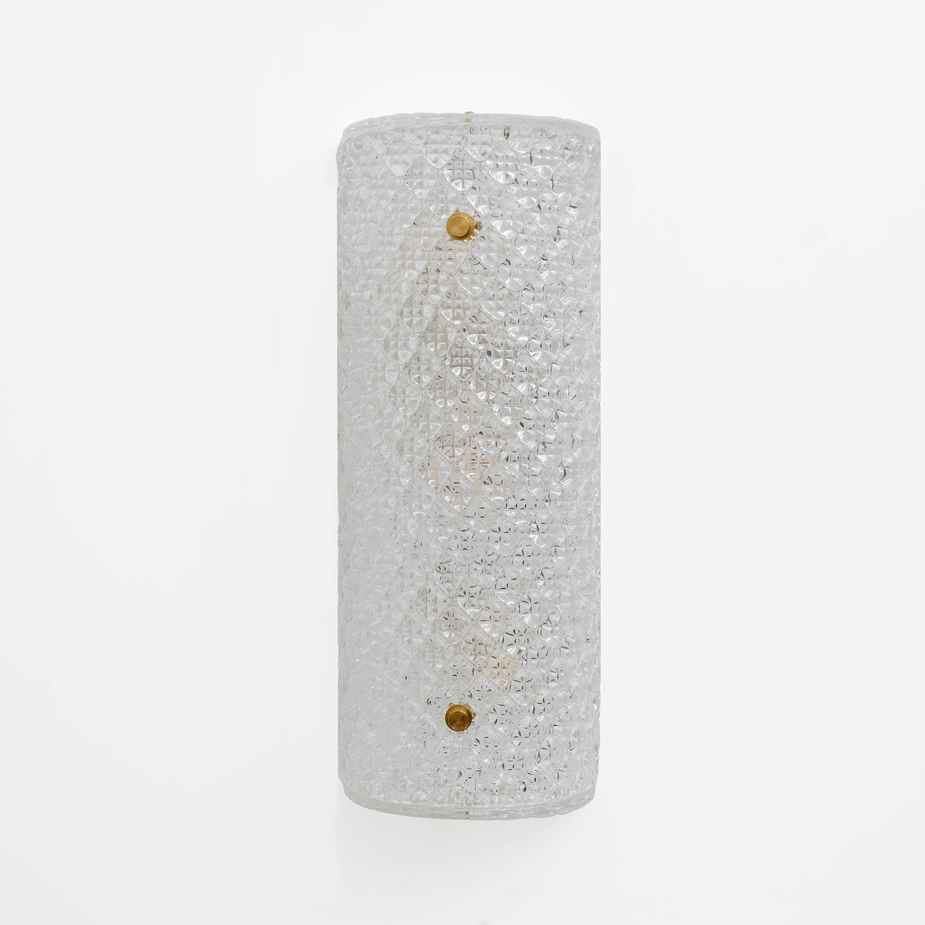 Pair of Modern Italian Murano Glass Textured Wall Sconces