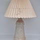 Rare Swedish decorative table lamp by Whiting, in white glazed ceramic, by Maggie Wibom.