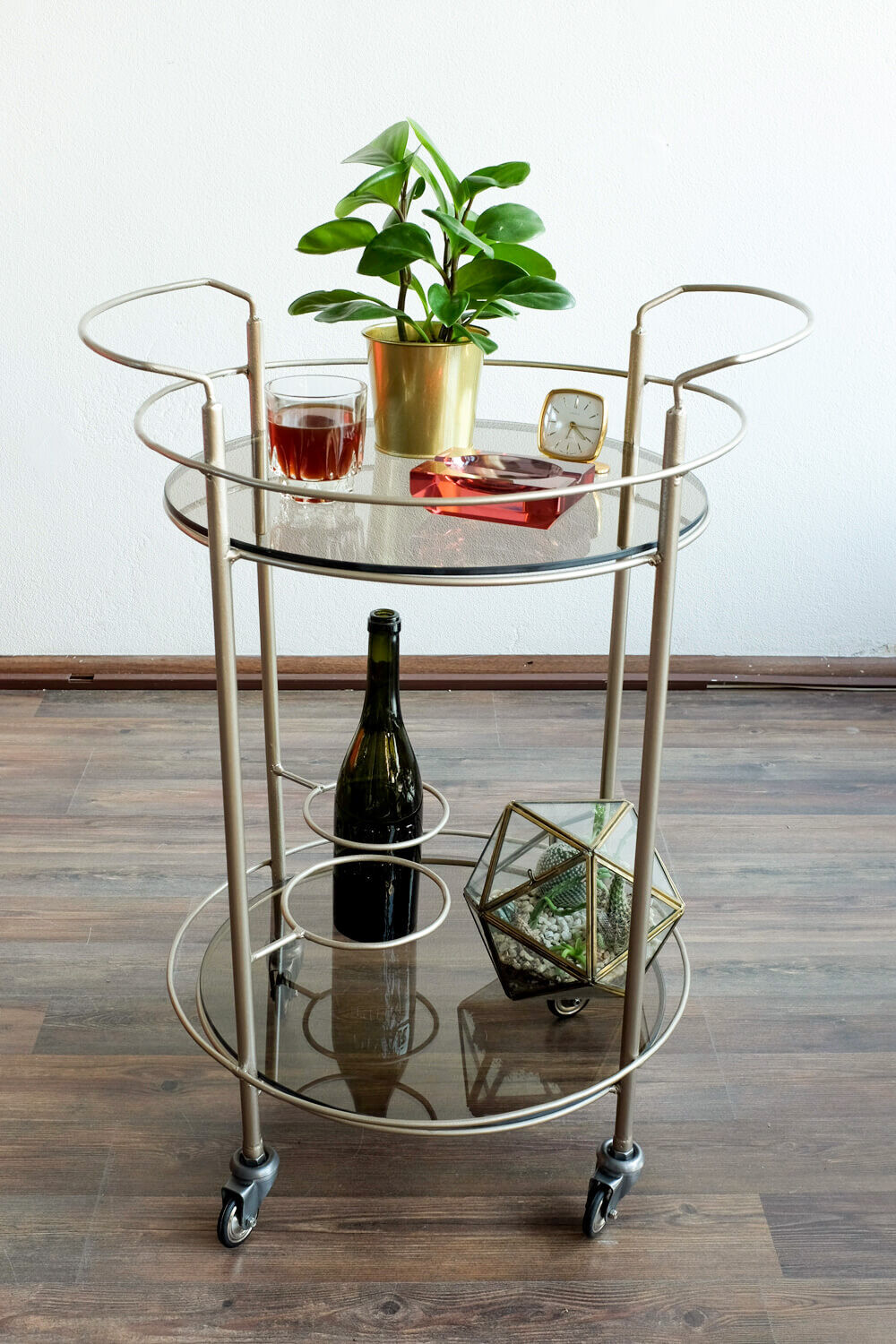 Vintage Czechoslovakian serving bar cart, 1970s