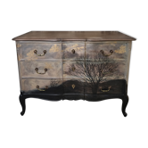 Chest of drawers patinated tree of life