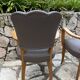 Pair of vintage bridge armchairs in genuine leather