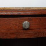 Ancienne table de nuit en bois et marbre