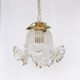 Lampe baladeuse vintage decor givré et jupon liseré doré
