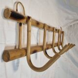 Rattan coat rack