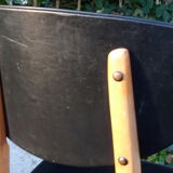 Four chairs in skaï, Scandinavian style, 60s