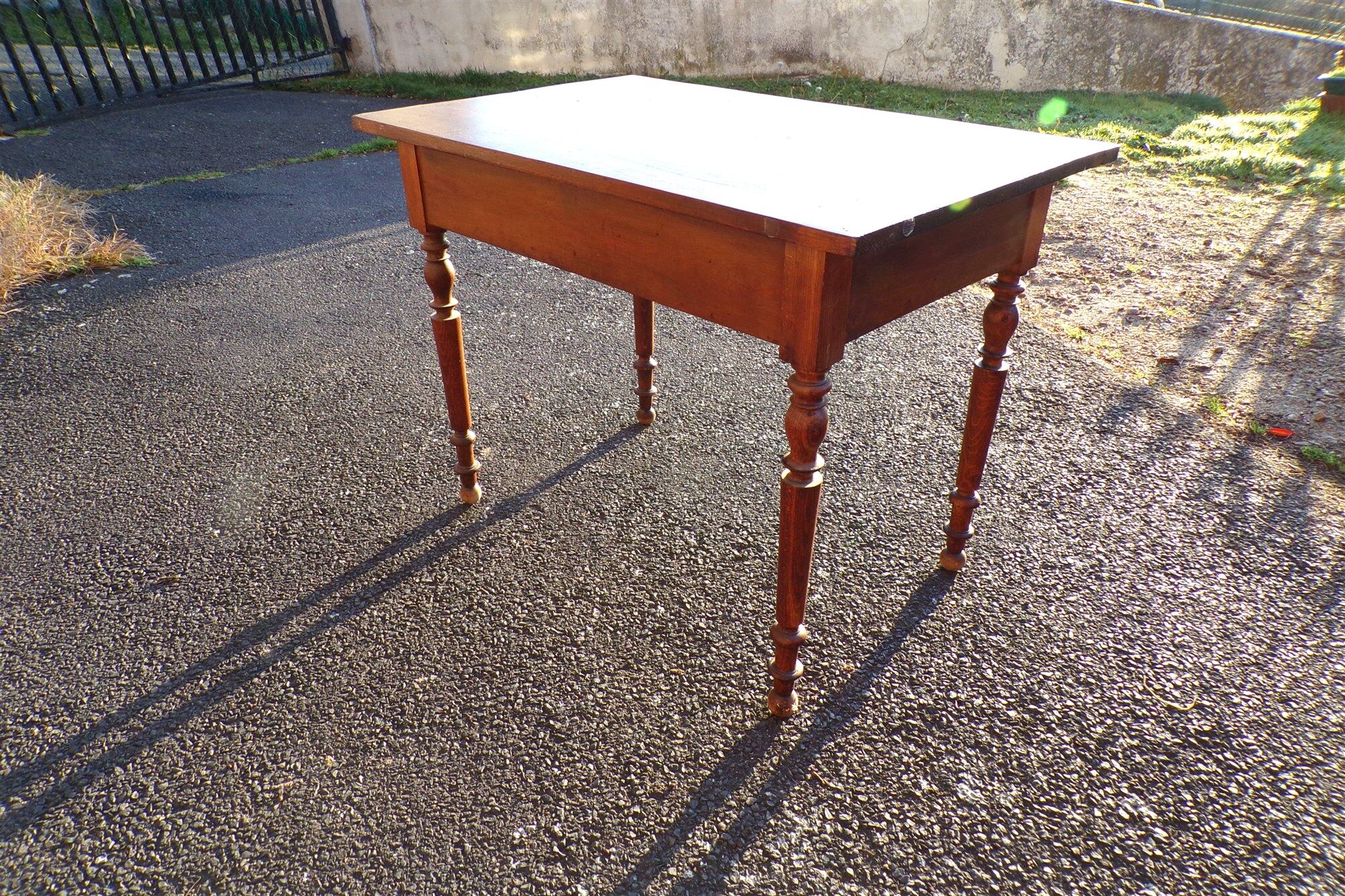 Small farm table with drawer