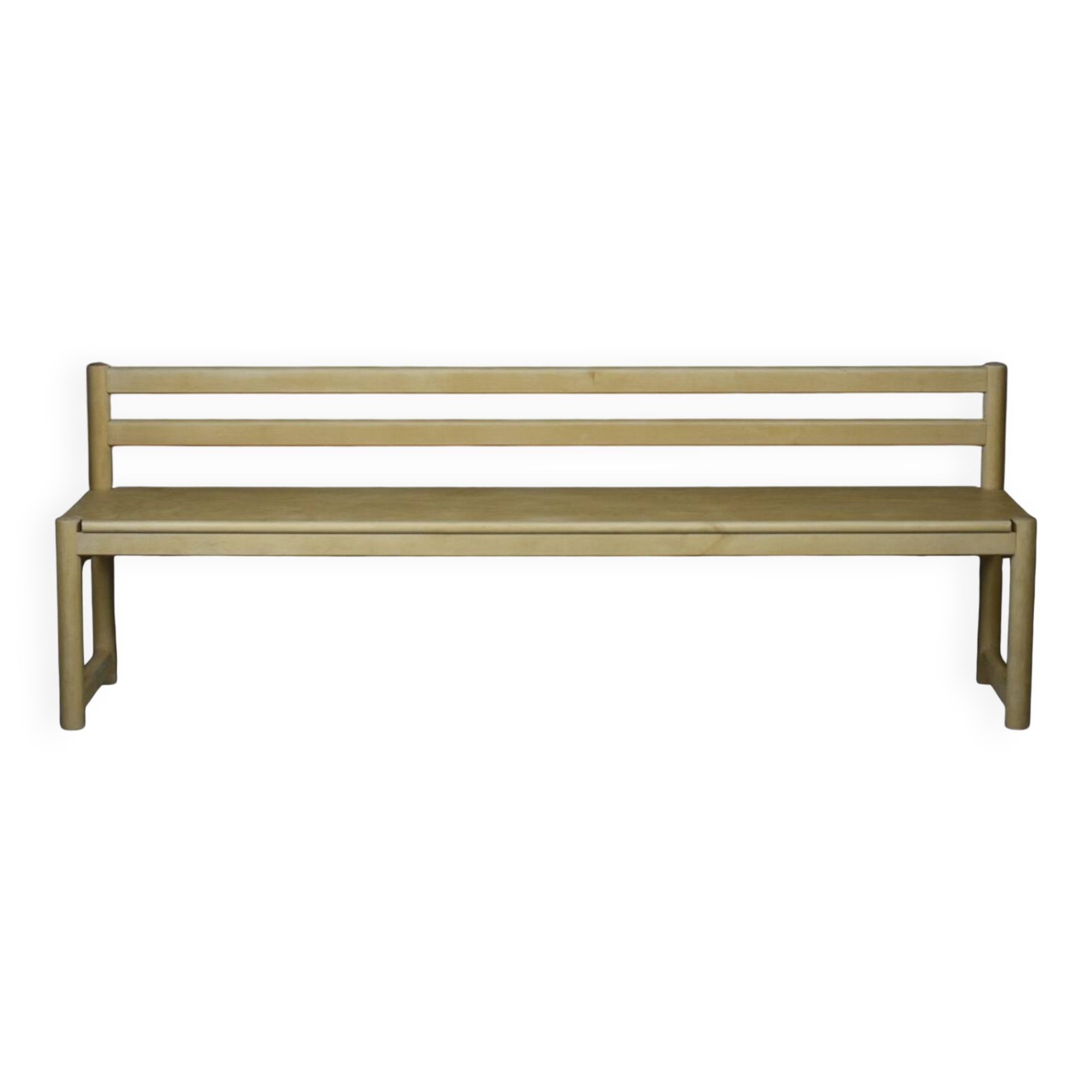 Midcentury birchwood School Bench