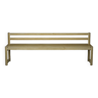 Banc d'école en bouleau du milieu du siècle