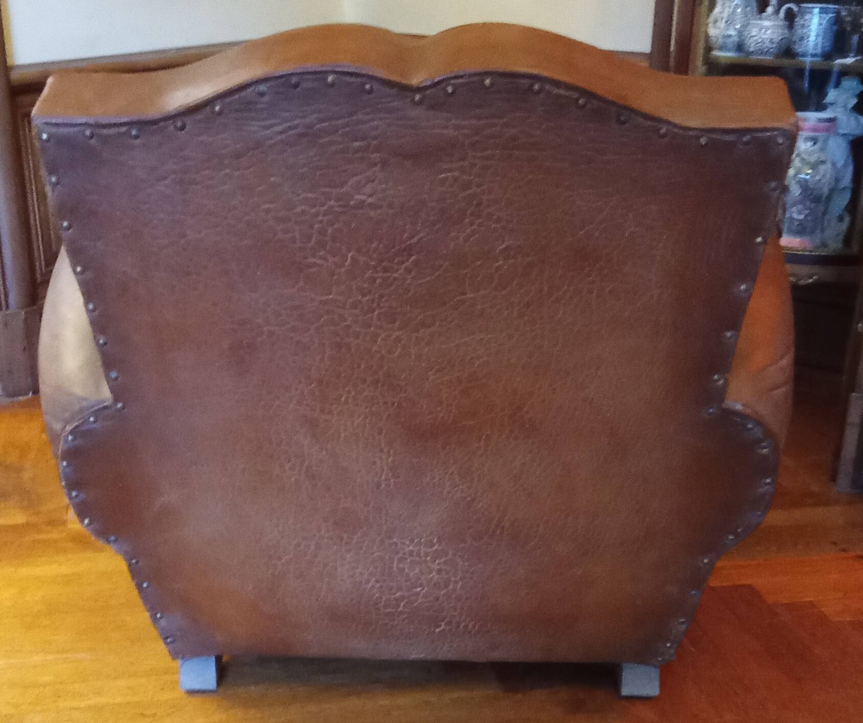 Vintage large club armchair moustache model
