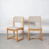 Set of 2 Beech Chairs by Guilleumas, Spain