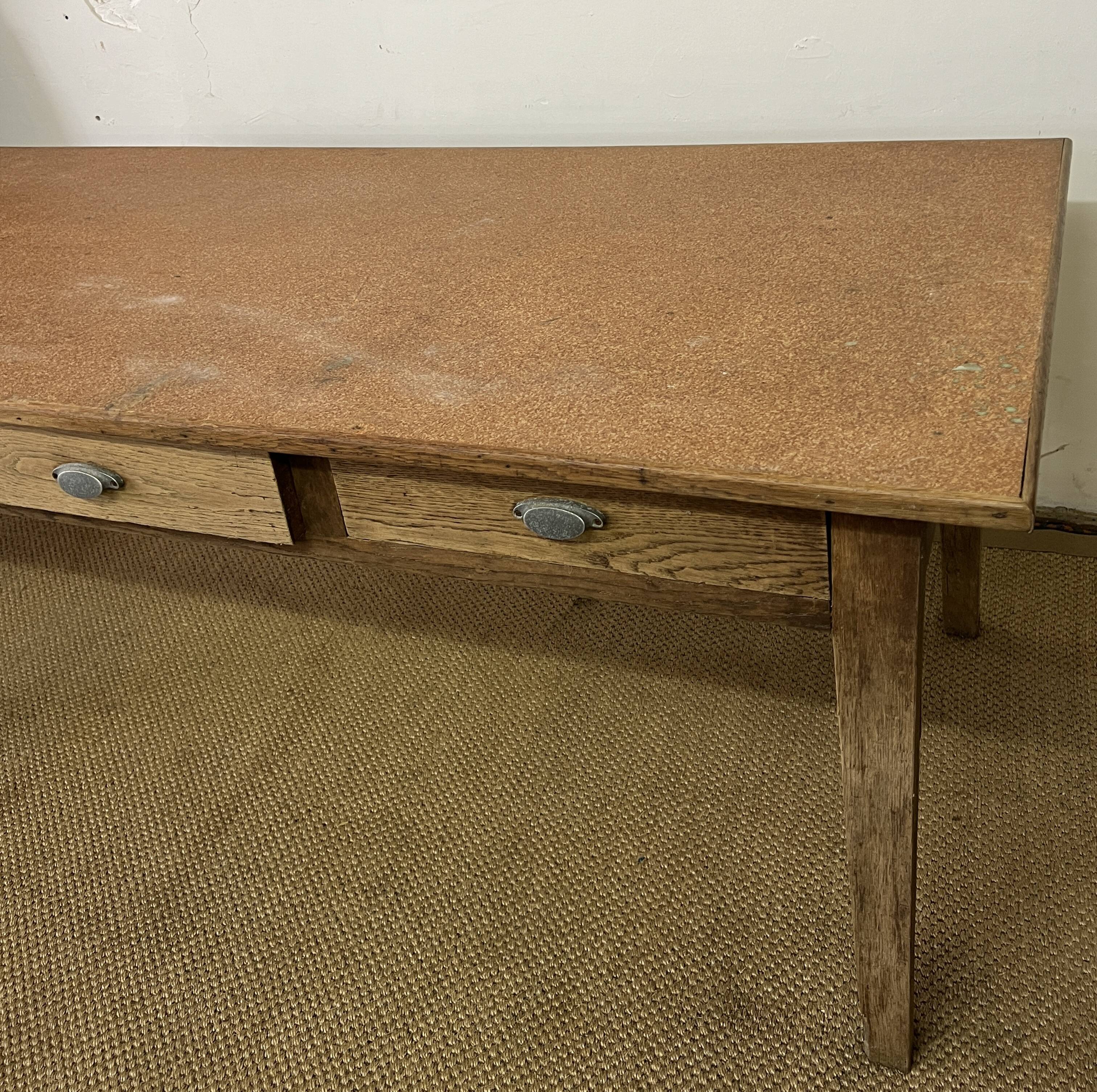 Vintage farm table 3 drawers