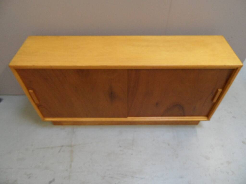 Mid Century vintage filing cabinet with sliding doors 1960's