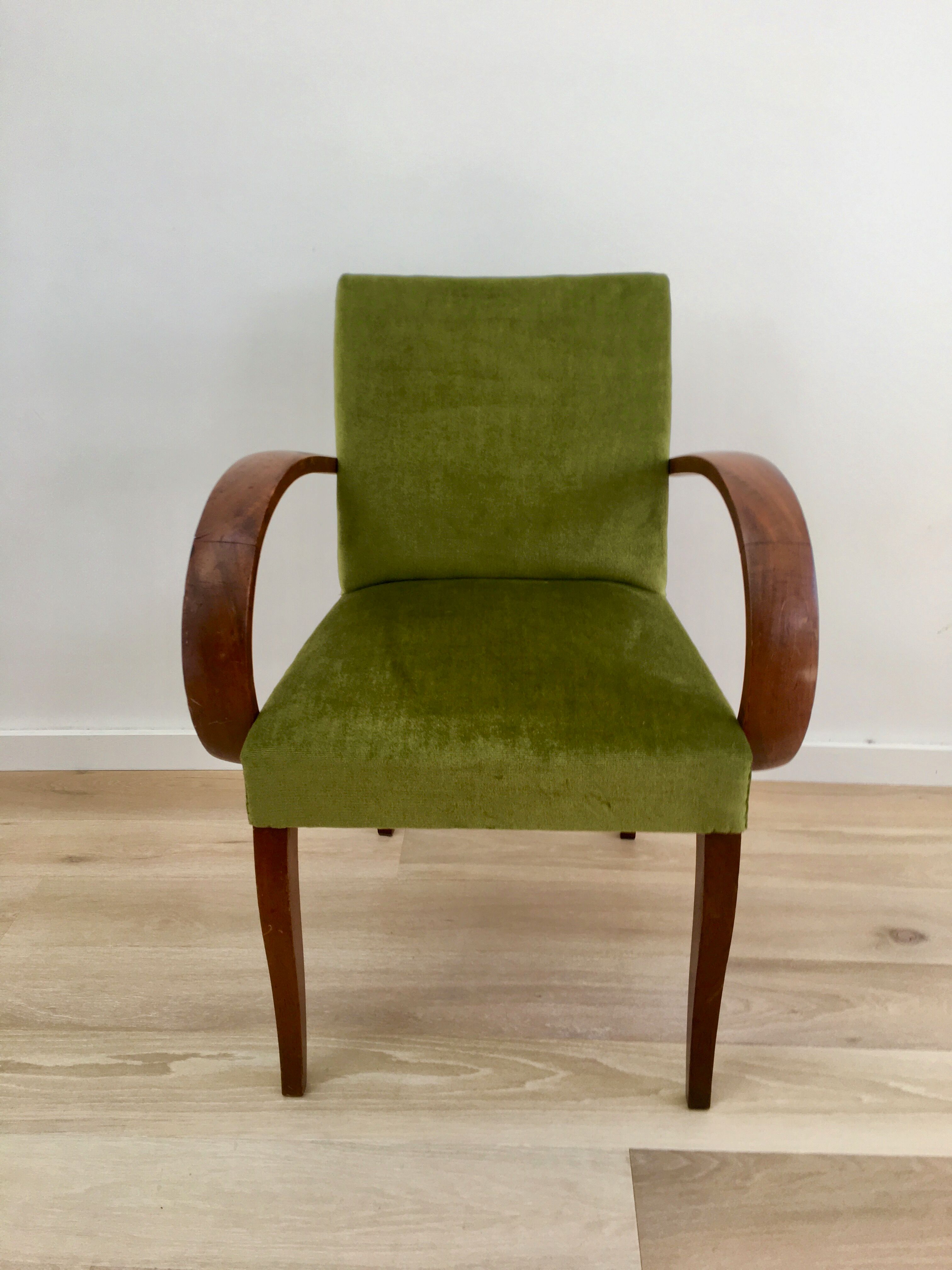 Velvet bridge armchair