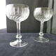 Set de 4 verres à pied en verre taillé pour vin rosé ou blanc