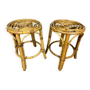 Paire de tabourets en