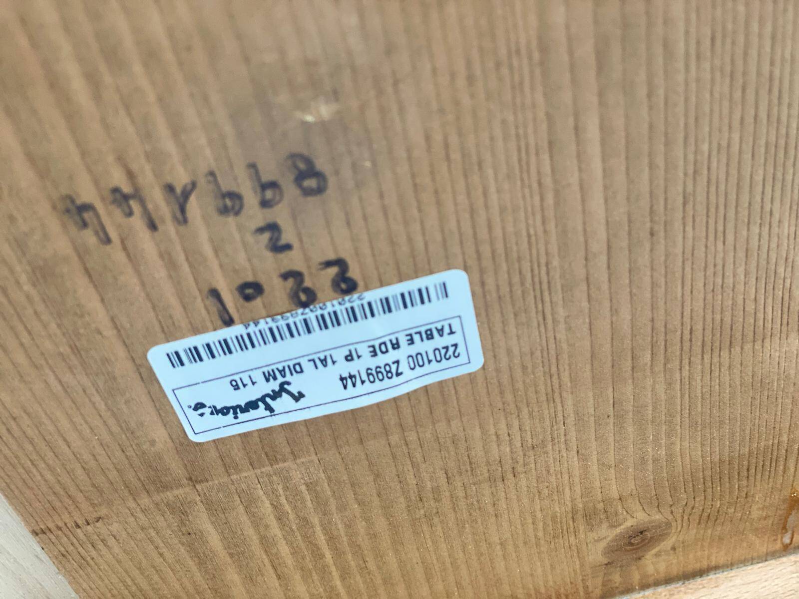 Interior's extendable solid wood round table tripod 160cm