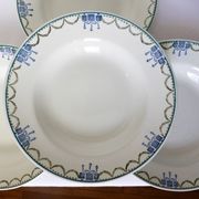 4 vintage deep plates from St Amand 220628
